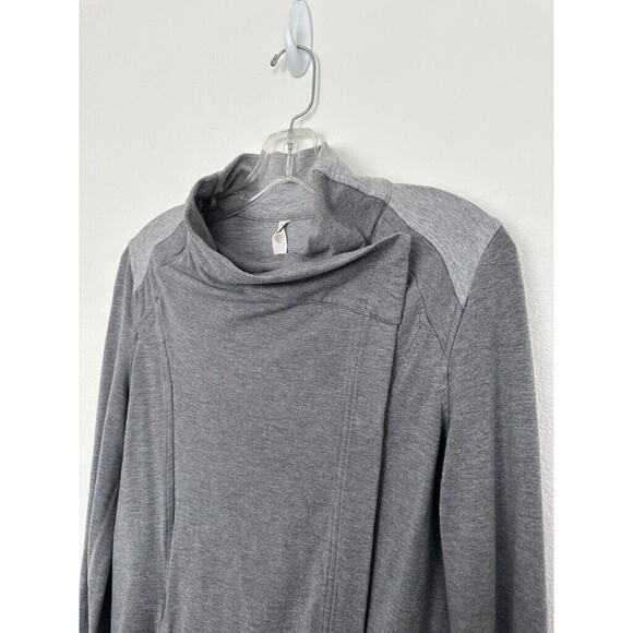 Lululemon Coast Wrap Long Sleeve Cardigan Sweater Modal Blend Gray Women's 10 - Picture 2 of 9